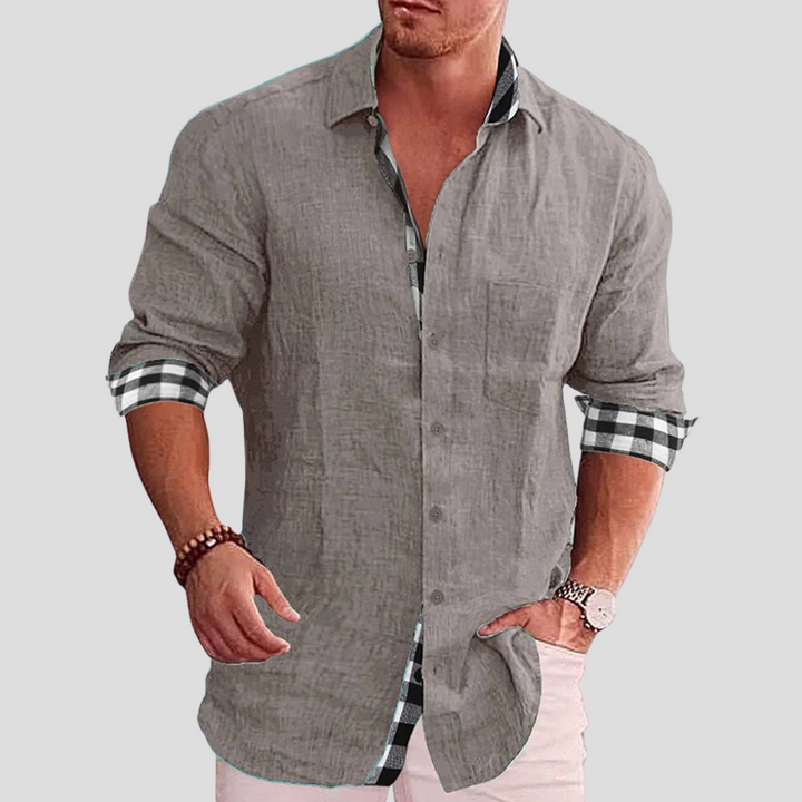 Camisa de Hombre – Esencial Diario con Líneas Limpias