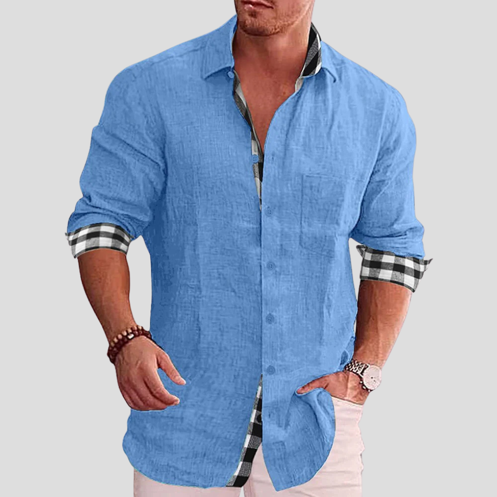 Camisa de Hombre – Esencial Diario con Líneas Limpias