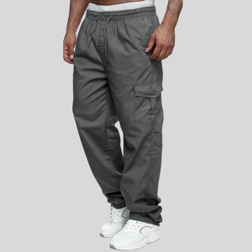 Pantalones de Exterior para Hombres con Diseño de Múltiples Bolsillos – Estilo Rugoso se Encuentra con Utilidad Práctica
