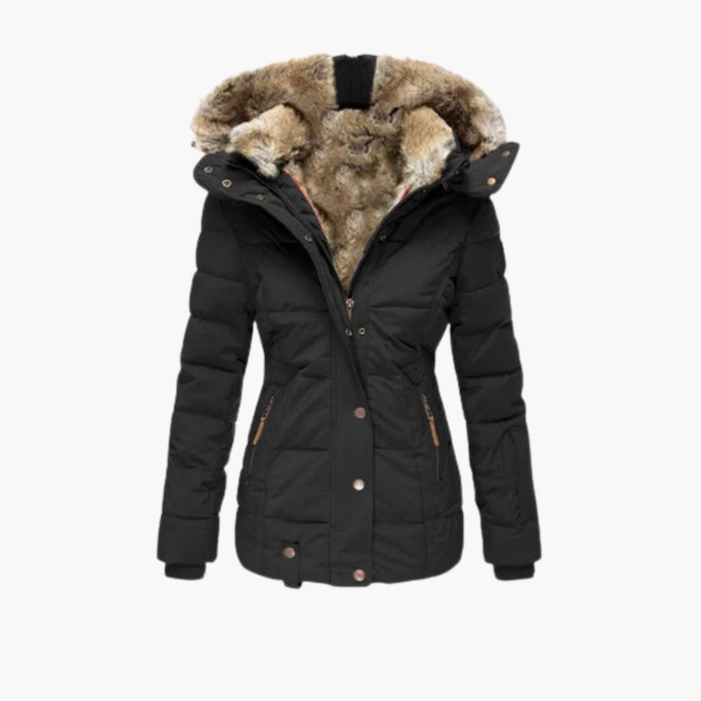 Chaqueta de Mujeres con Superficie Embossada y Cierres