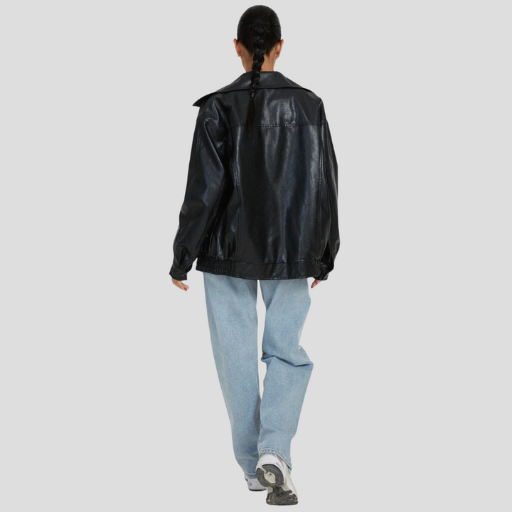 Chaqueta Suelta para Mujeres – Capa Relajada con Borde