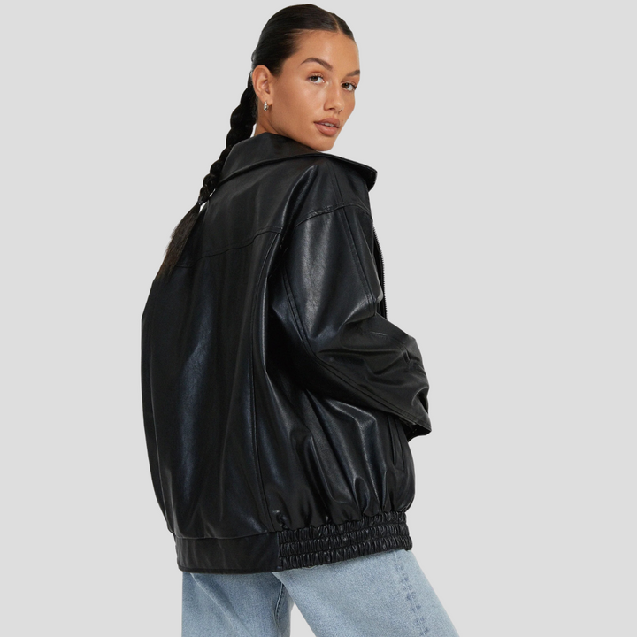 Chaqueta Suelta para Mujeres – Capa Relajada con Borde