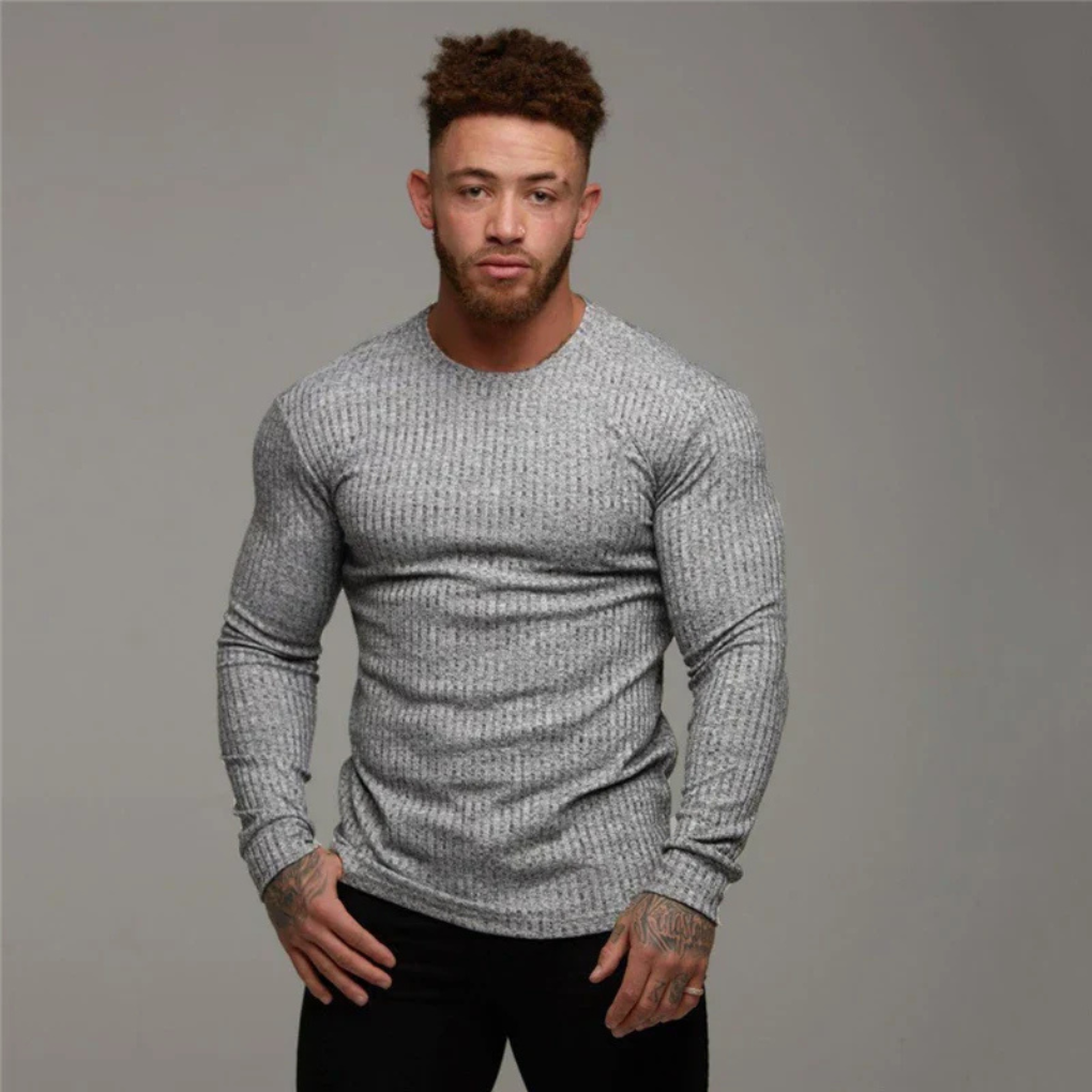 Suéter de Punto para Hombre – Capa Casual con Paleta Atemporal