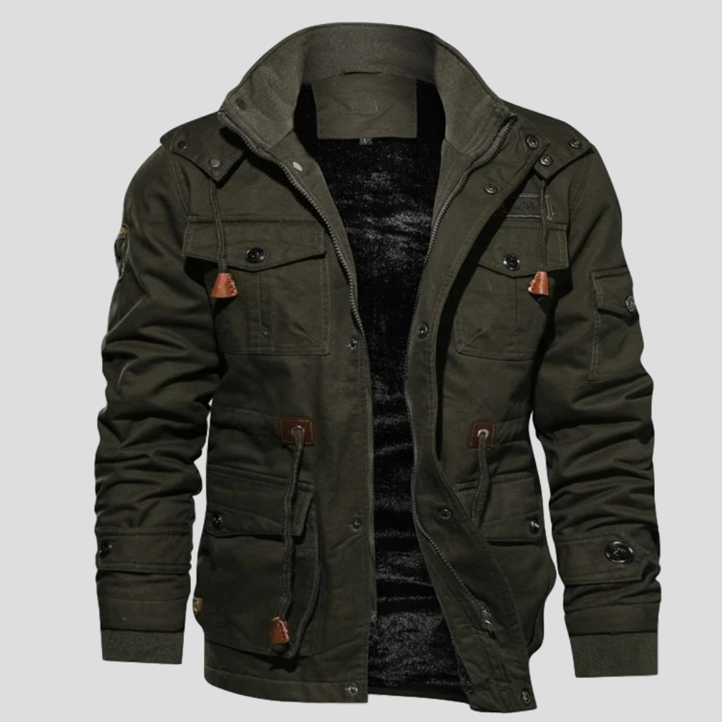 Chaqueta Robusta para Hombre – Capa Sólida para Días Fríos y Ventosos