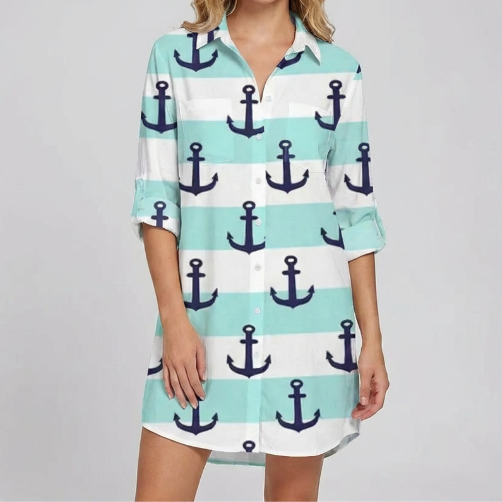 Camisa Vestido Botonado Tie-Dye