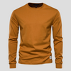 Camisa de Hombre de Mangas Largas con Cuello Redondo – Estilo Clásico Diario