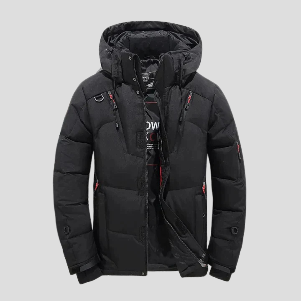 Chaqueta de Plumas para Hombres – Aislamiento Elegante con Apelación Refinada