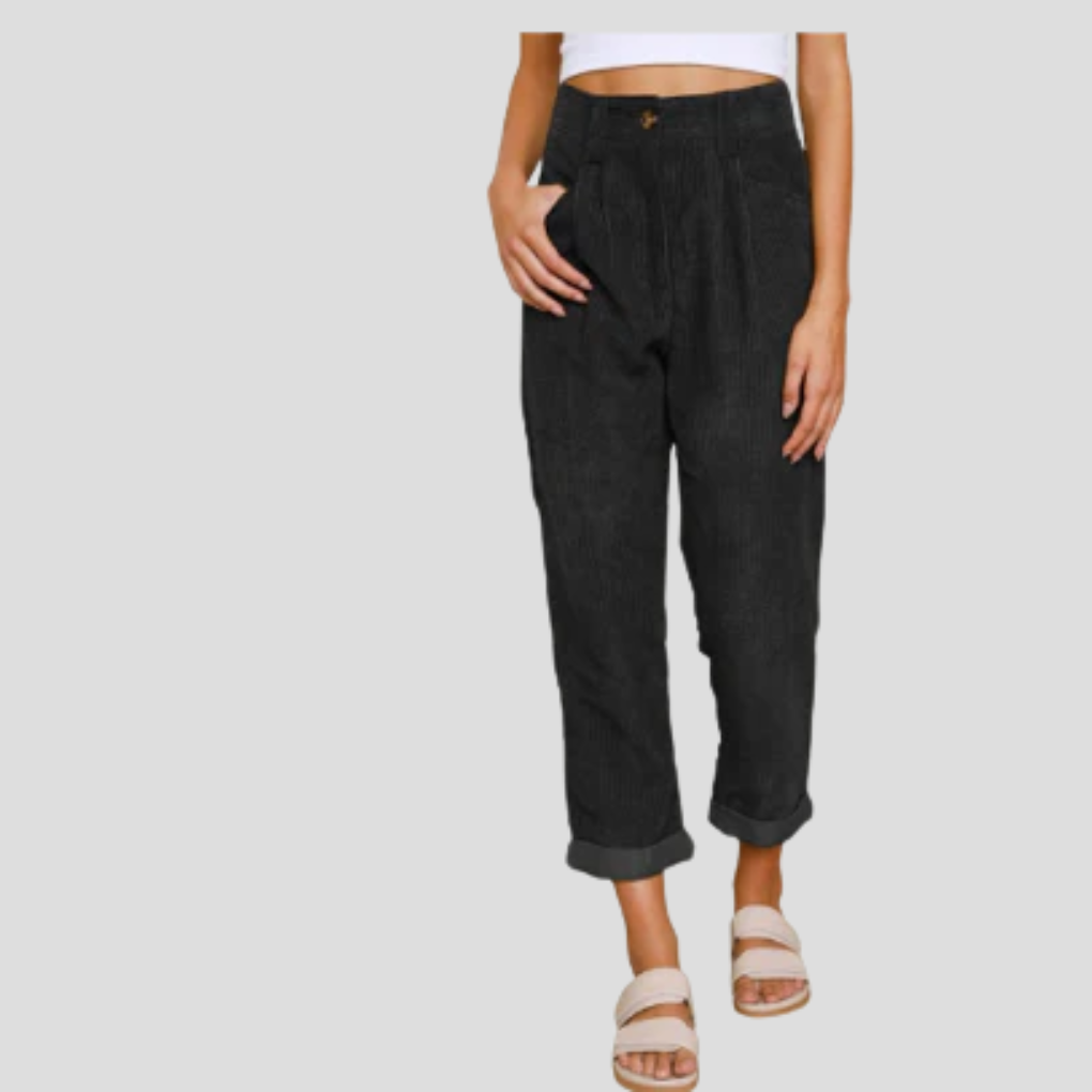 Pantalones de Terciopelo con Estilo – Toque Casual con Textura
