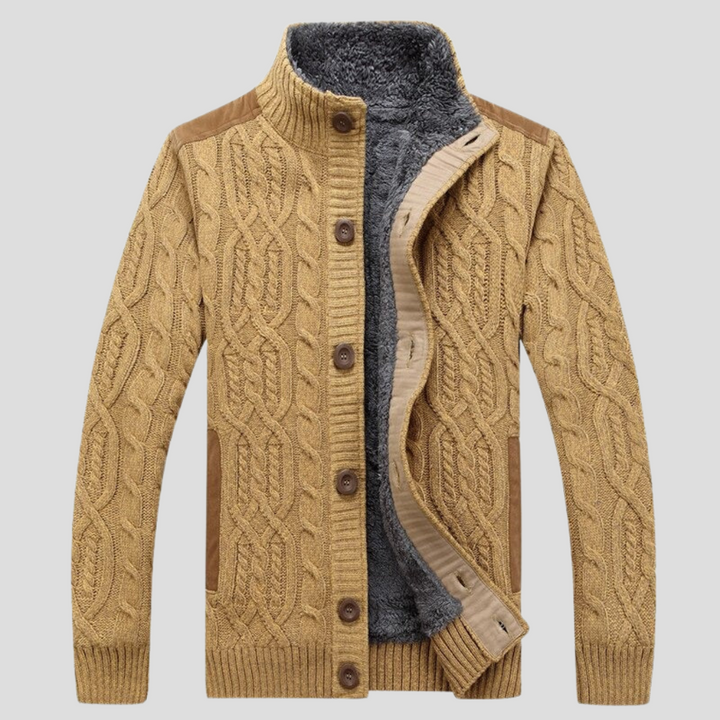 Cardigan Forrado de Peluche para Hombres