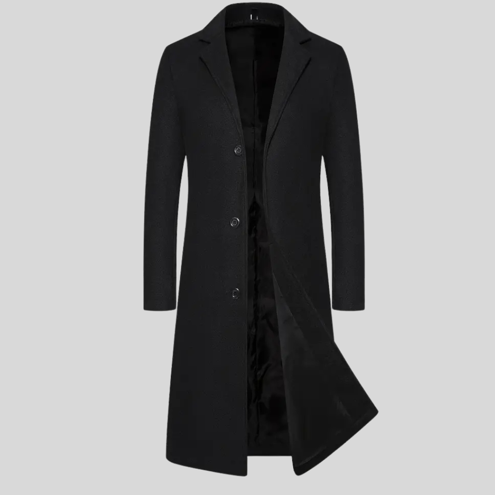 Abrigo Largo de Hombre – Capa de Invierno Elegante con Estilo Clásico