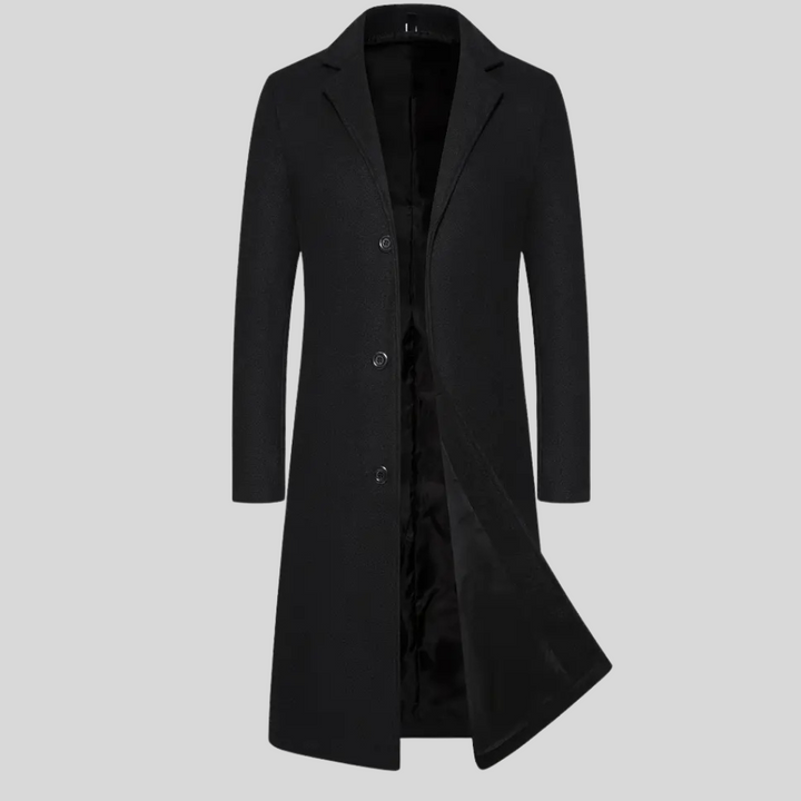 Abrigo Largo de Hombre – Capa de Invierno Elegante con Estilo Clásico
