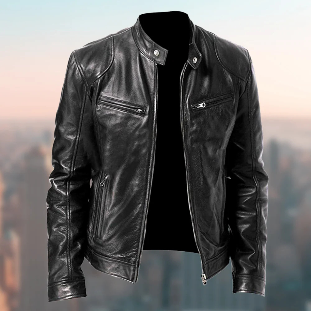 Chaqueta de Cuero para Hombres – Diseño Elegante con Atractivo Diario
