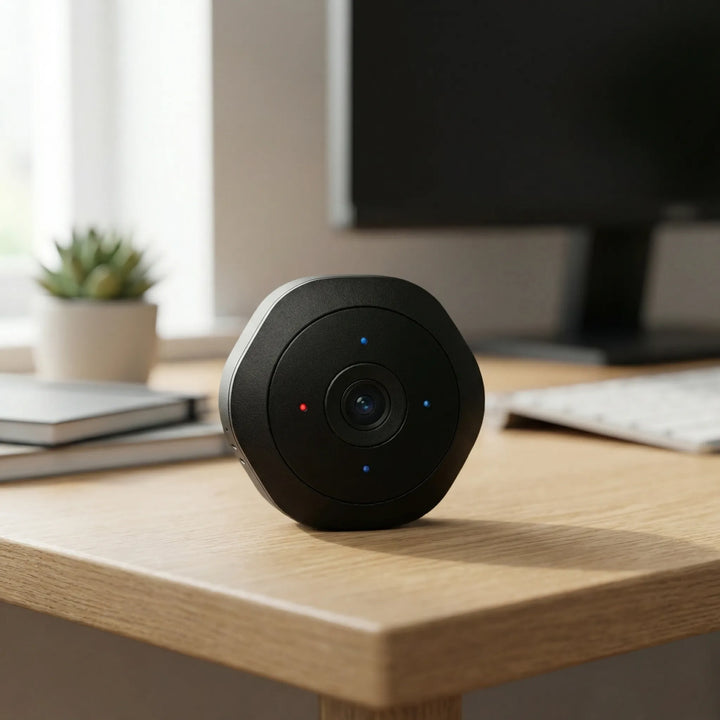 Veillux - Cámara de seguridad WiFi compacta para interiores