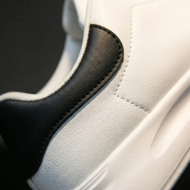 Velnora - Zapatillas minimalistas blancas con cordones