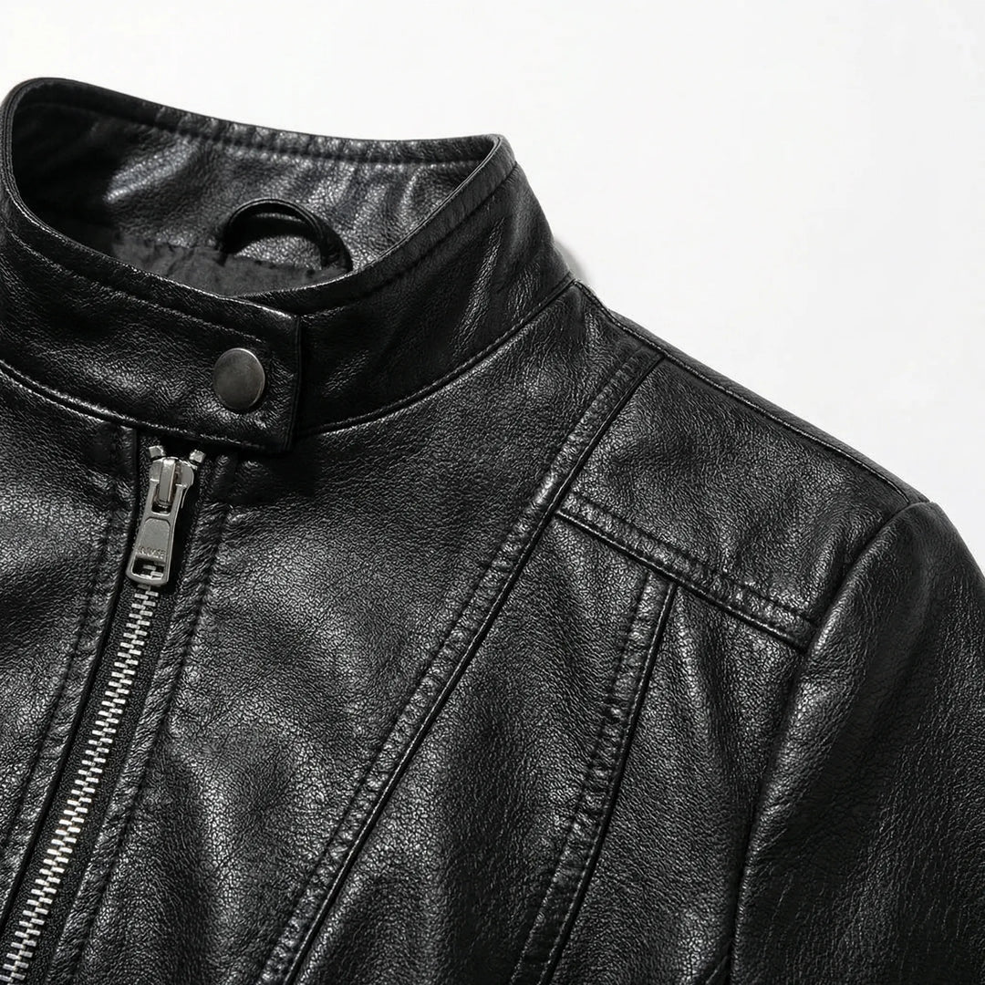 Velourex - Chaqueta estructurada estilo motociclista para mujer