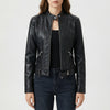 Chaqueta Estilo Moto Estructurada para Mujeres