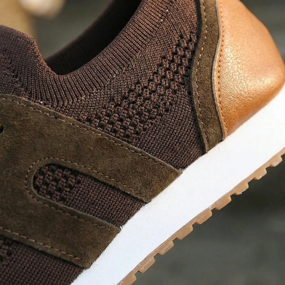 Veloxia - Zapatillas de punto con cordones para mujer