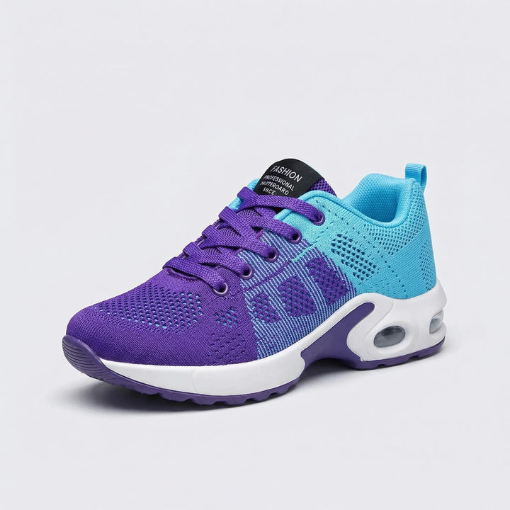 Velvrun - Zapatillas deportivas con cordones y amortiguación de aire para mujer