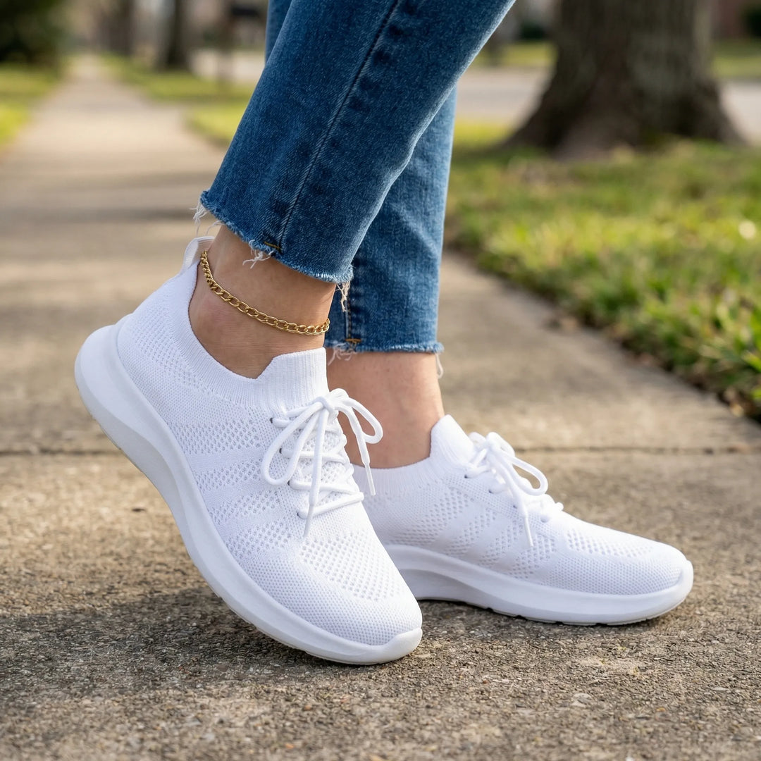 Vexluna - Zapatillas deportivas ligeras sin cordones para caminar