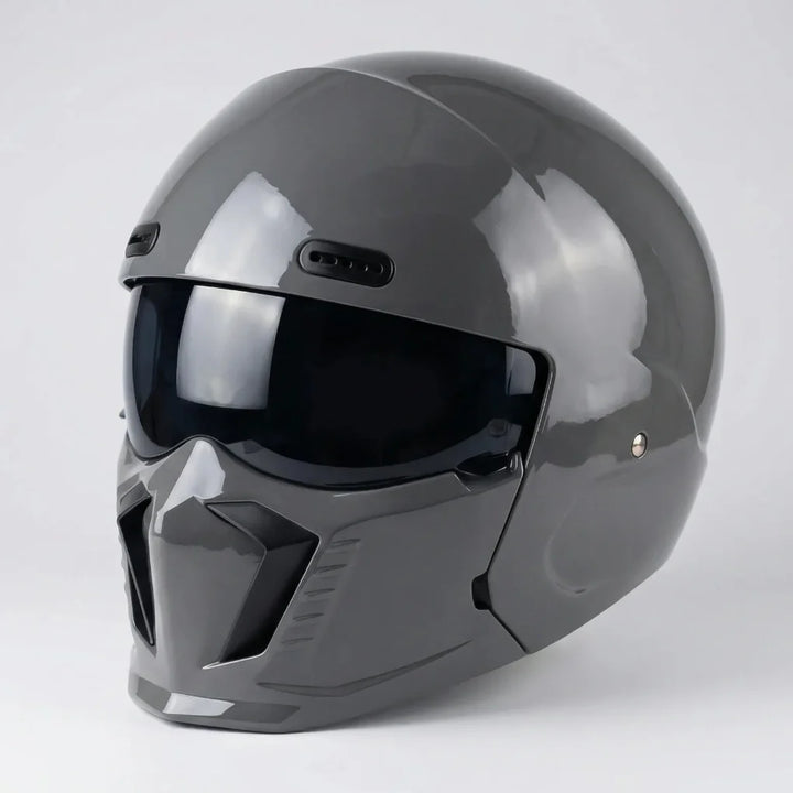 Vexorn - Casco integral retro para motocicleta estilo piloto