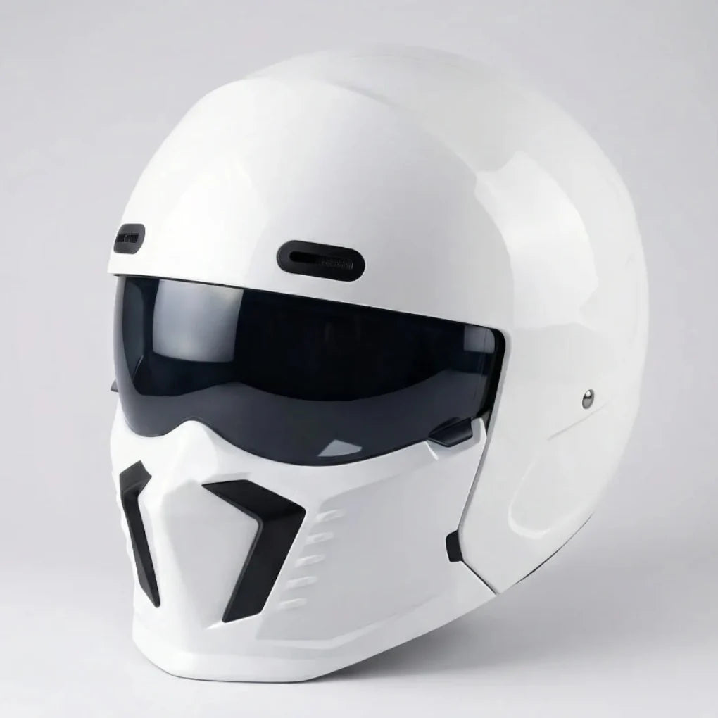 Vexorn - Casco integral retro para motocicleta estilo piloto