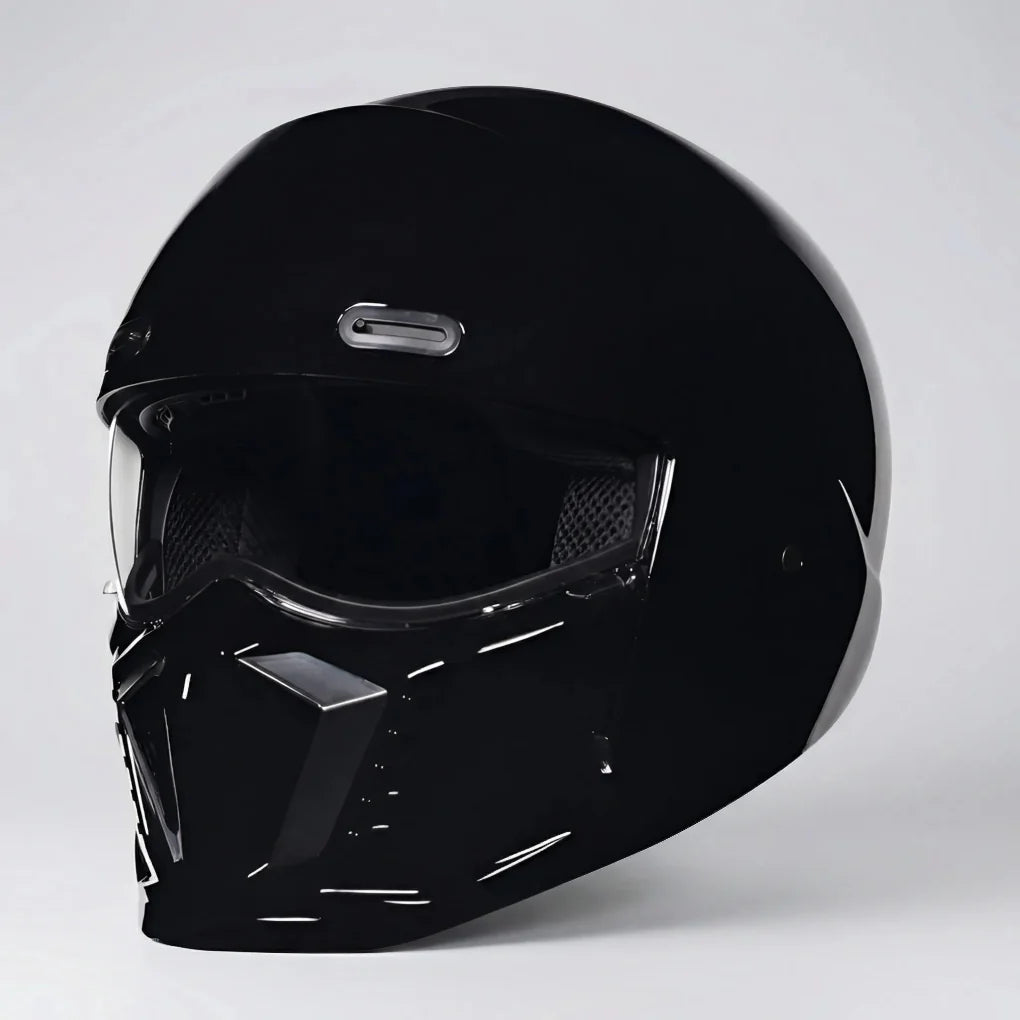 Vexorn - Casco integral retro para motocicleta estilo piloto