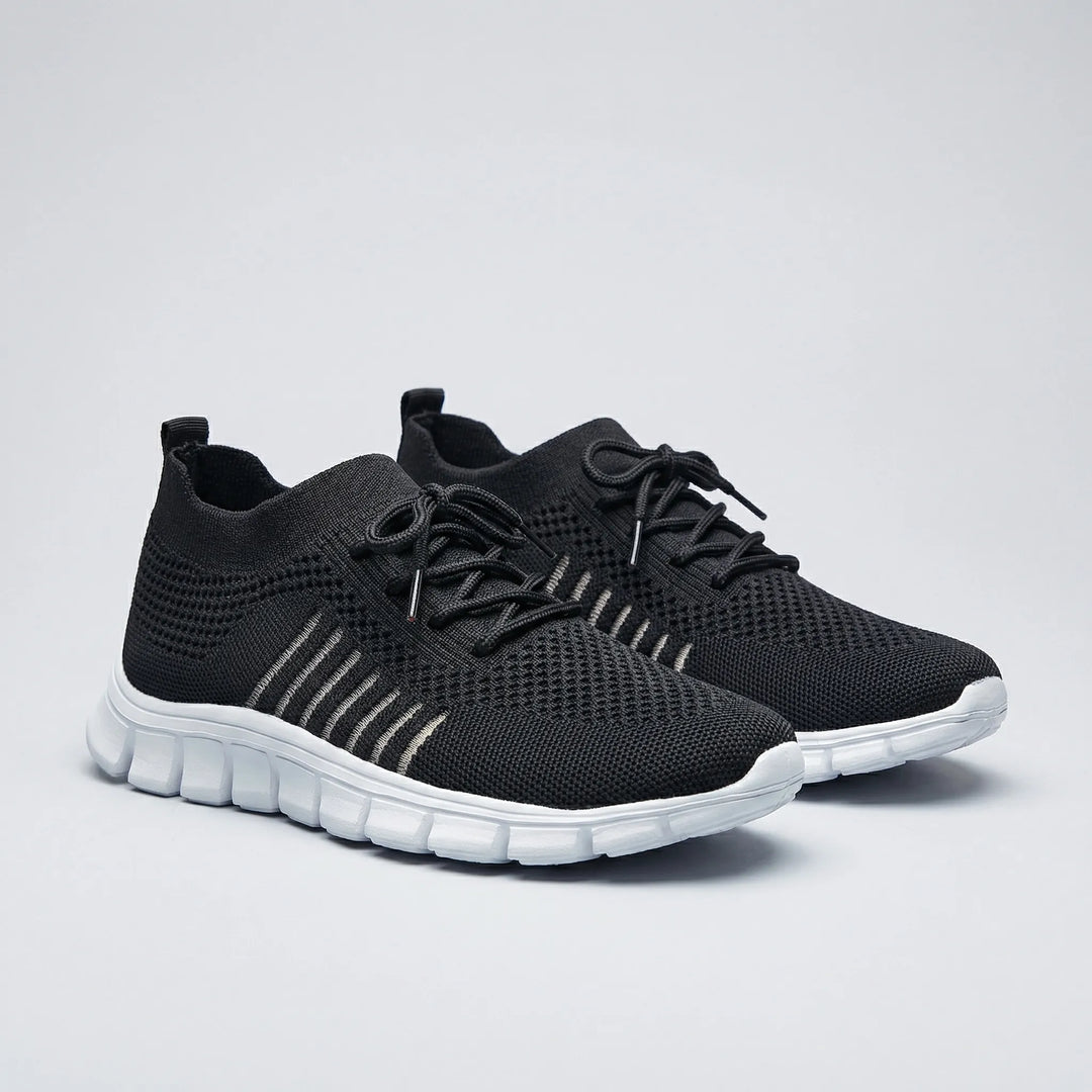 Vixara - Zapatillas deportivas transpirables con cordones y malla