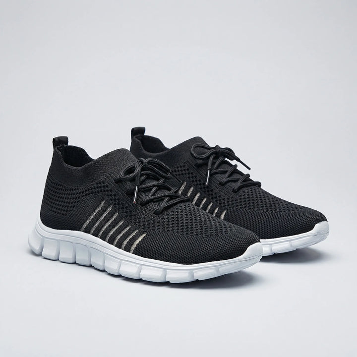 Vixara - Zapatillas deportivas transpirables con cordones y malla