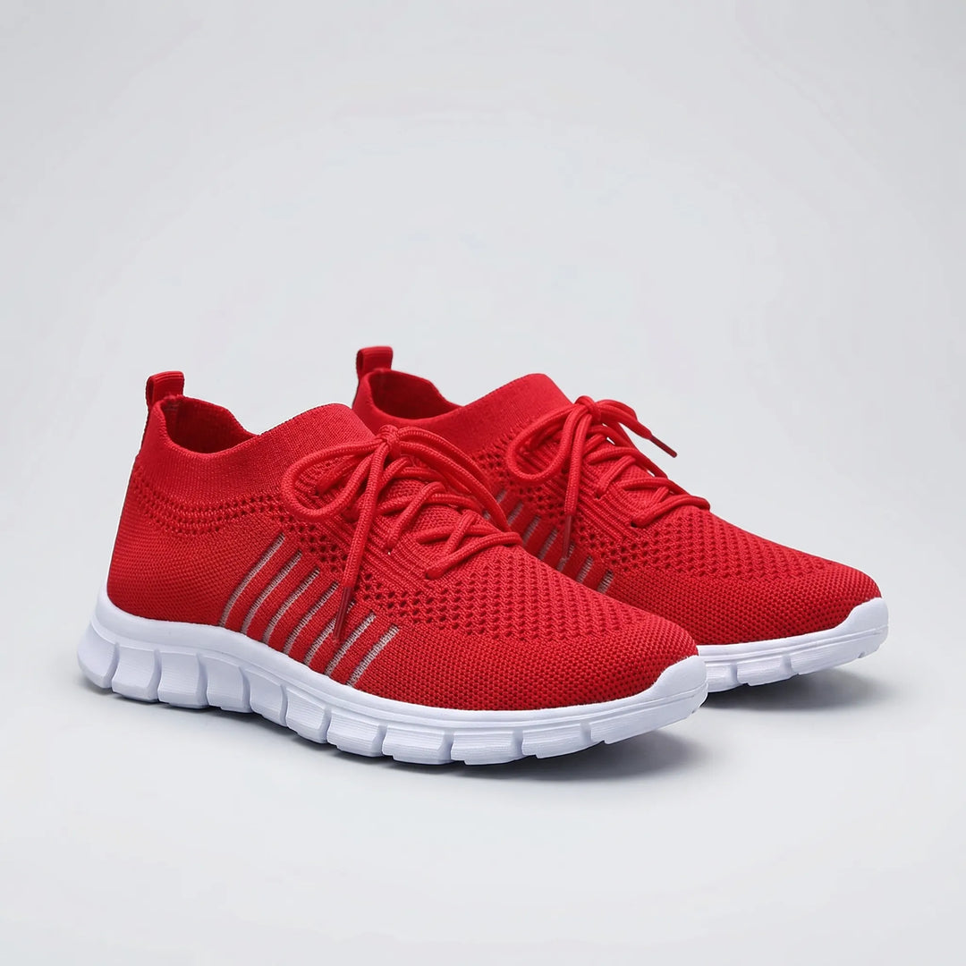 Vixara - Zapatillas deportivas transpirables con cordones y malla