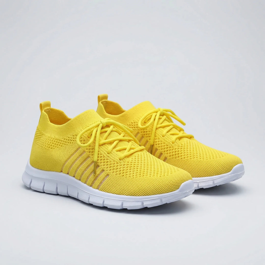 Vixara - Zapatillas deportivas transpirables con cordones y malla