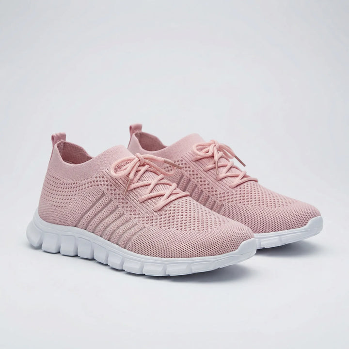 Vixara - Zapatillas deportivas transpirables con cordones y malla
