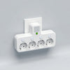 Adaptador de Pared con Múltiples Salidas y Protección contra Sobretensiones