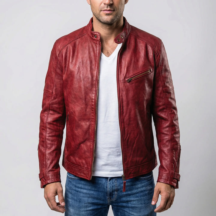 Vostrek - Chaqueta de hombre con cuello alto y cremallera
