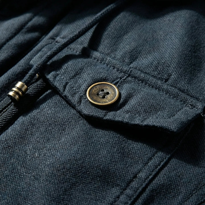 Vraktex - Chaqueta de invierno con capucha y múltiples bolsillos