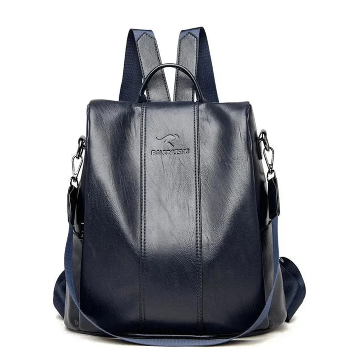 mochila de cuero antirrobo para mujer