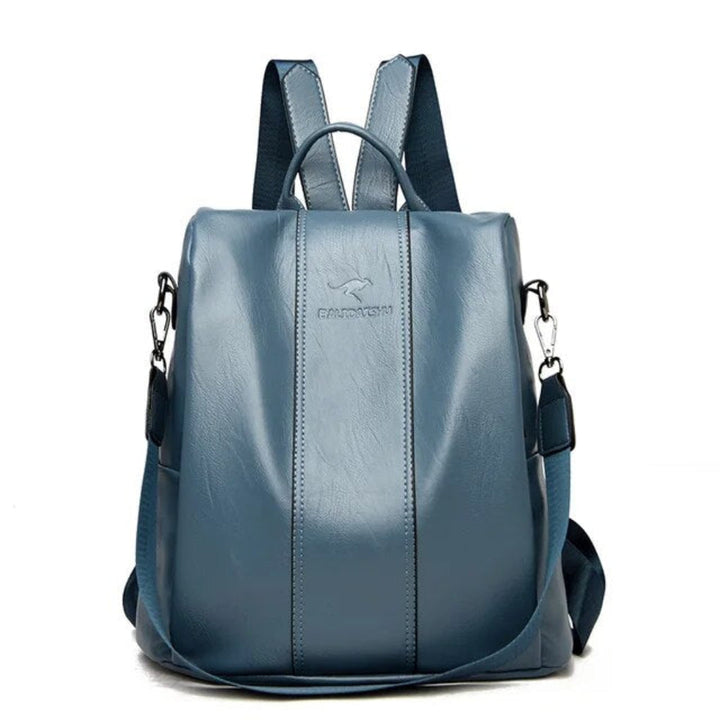 mochila de cuero antirrobo para mujer