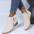 Botas de tobillo elegantes para mujer con cremallera