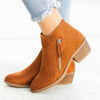 Botas de tobillo elegantes para mujer con cremallera