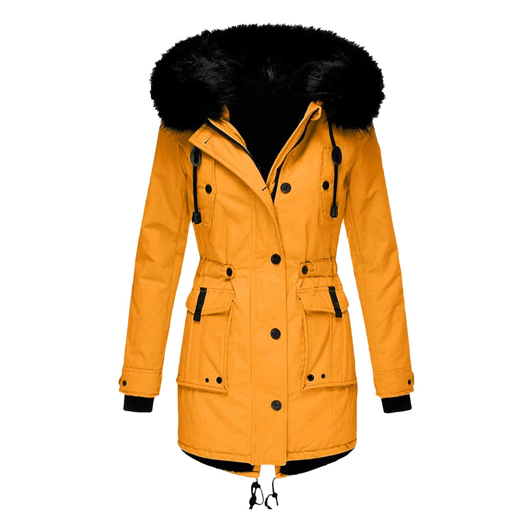 Abrigo de invierno con capucha para mujer: calidez con estilo para los días fríos
