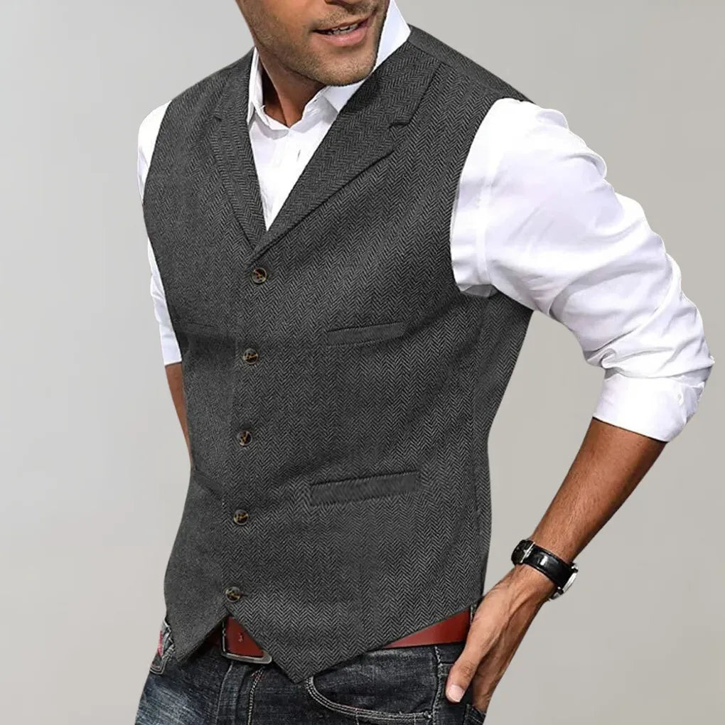 Chaleco Elegante para Hombre – Capa Refinada para Looks Formales