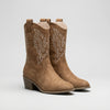Botas de Mujer Botines Bordados Western de Media Cadera