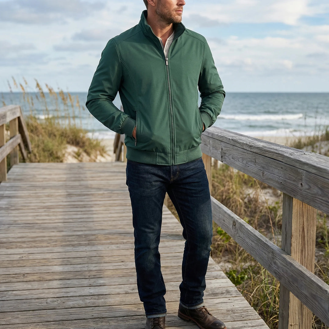 Windrak - Chaqueta de hombre con cremallera frontal resistente al viento