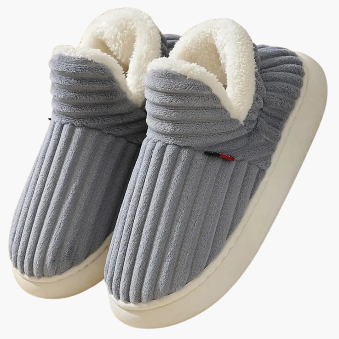 Pantuflas de Mujer de Peluche – Calzado de Interior Ribeteado