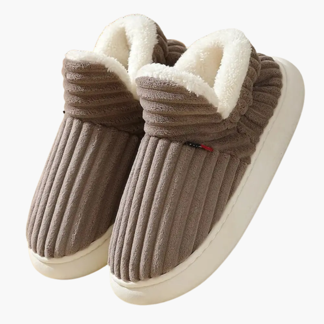 Pantuflas de Mujer de Peluche – Calzado de Interior Ribeteado