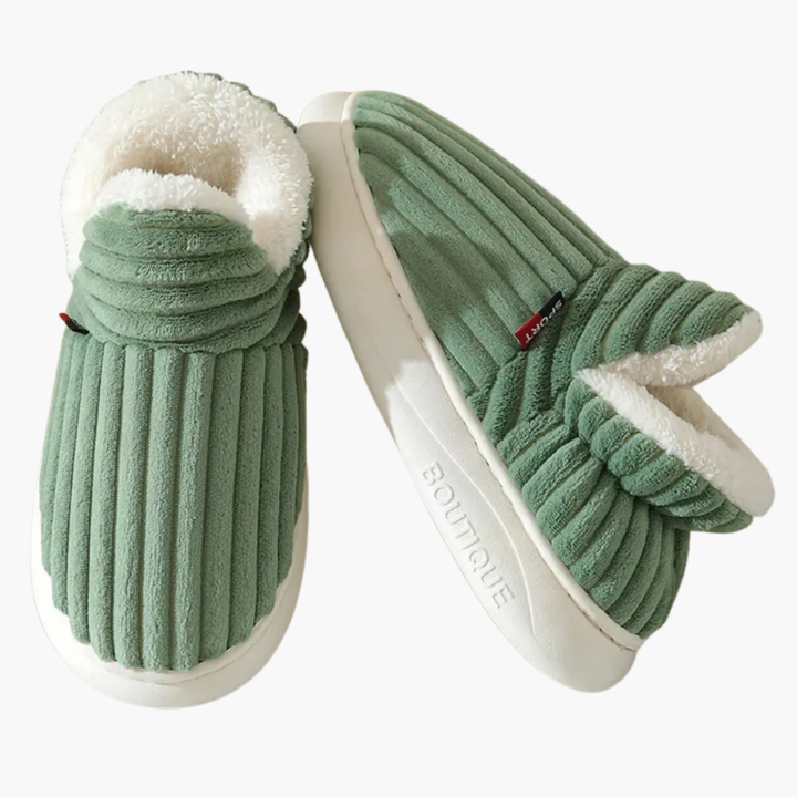 Pantuflas de Mujer de Peluche – Calzado de Interior Ribeteado