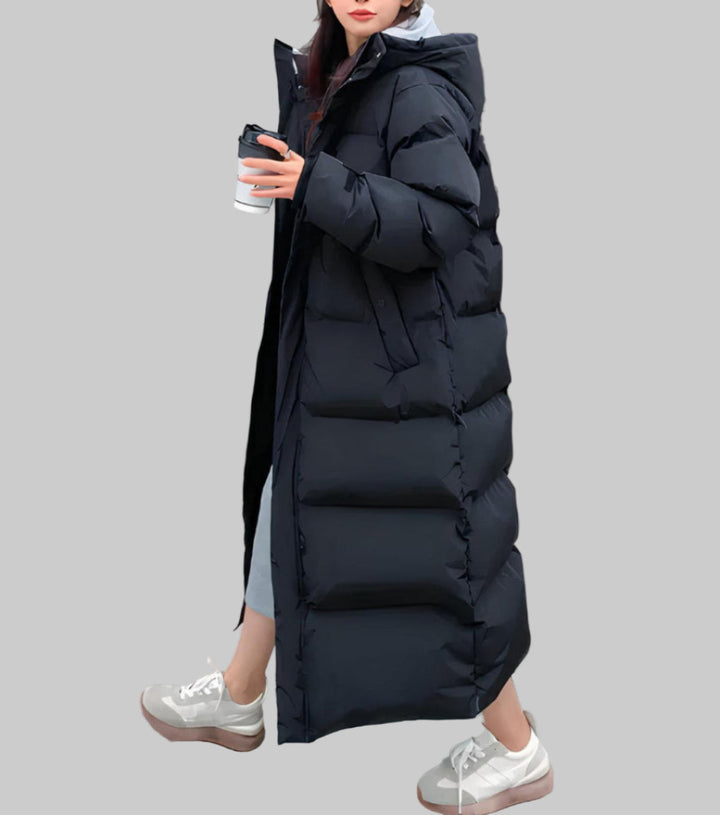 Parka Larga Resistente al Agua y al Viento para Mujeres