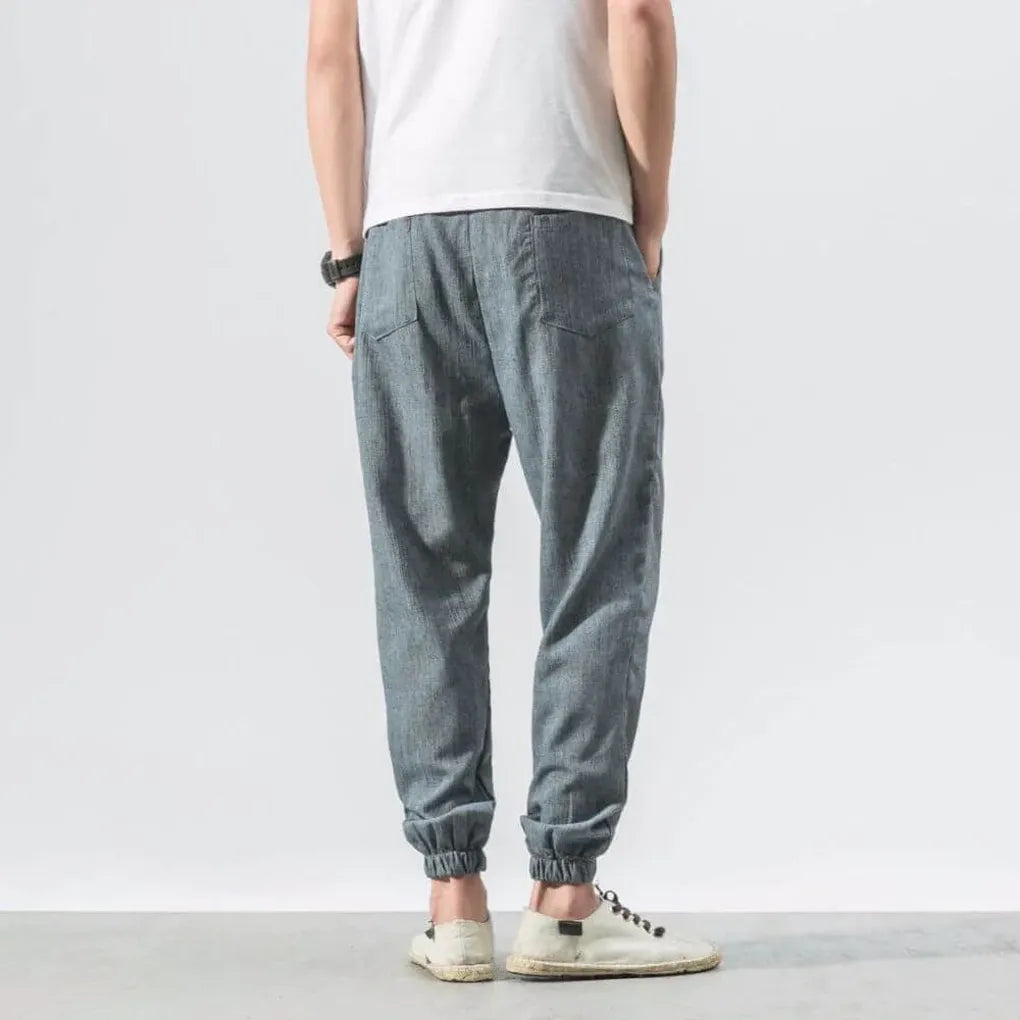 Pantalones Cómodos de Algodón y Lino – Ligeros para Uso Diario