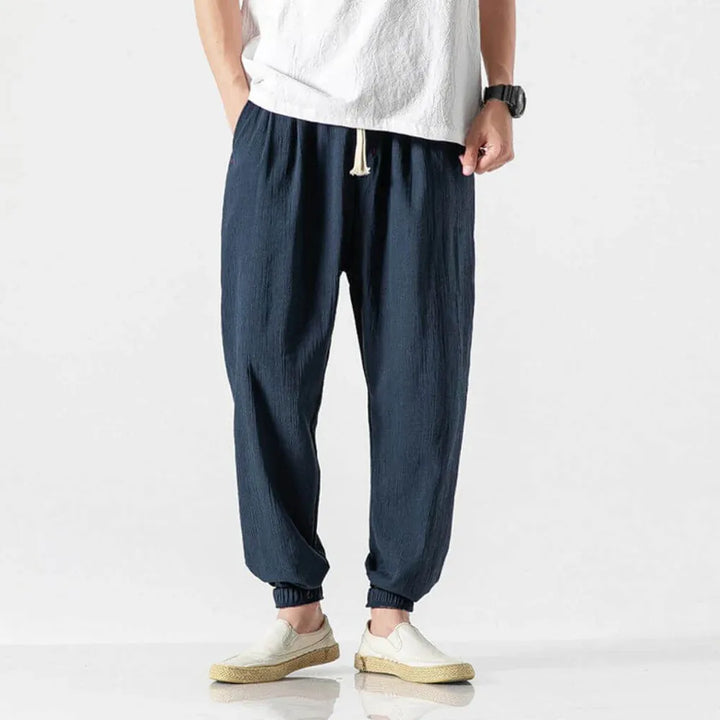 Pantalones Cómodos de Algodón y Lino – Ligeros para Uso Diario