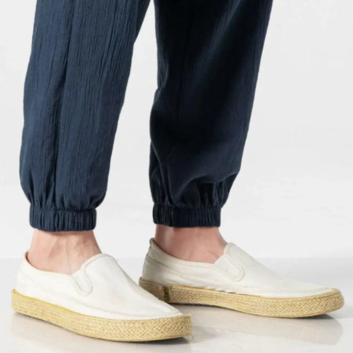 Pantalones Cómodos de Algodón y Lino – Ligeros para Uso Diario