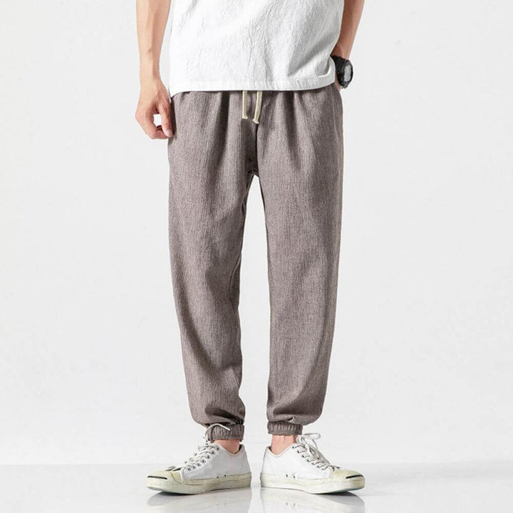 Pantalones Cómodos de Algodón y Lino – Ligeros para Uso Diario